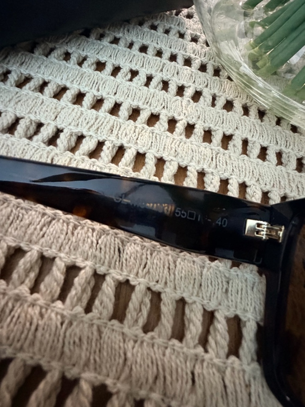 Saint Laurent Tortoiseshell Brown Square Sunglasses with Gold YSL Logo - Picture 8 of 12